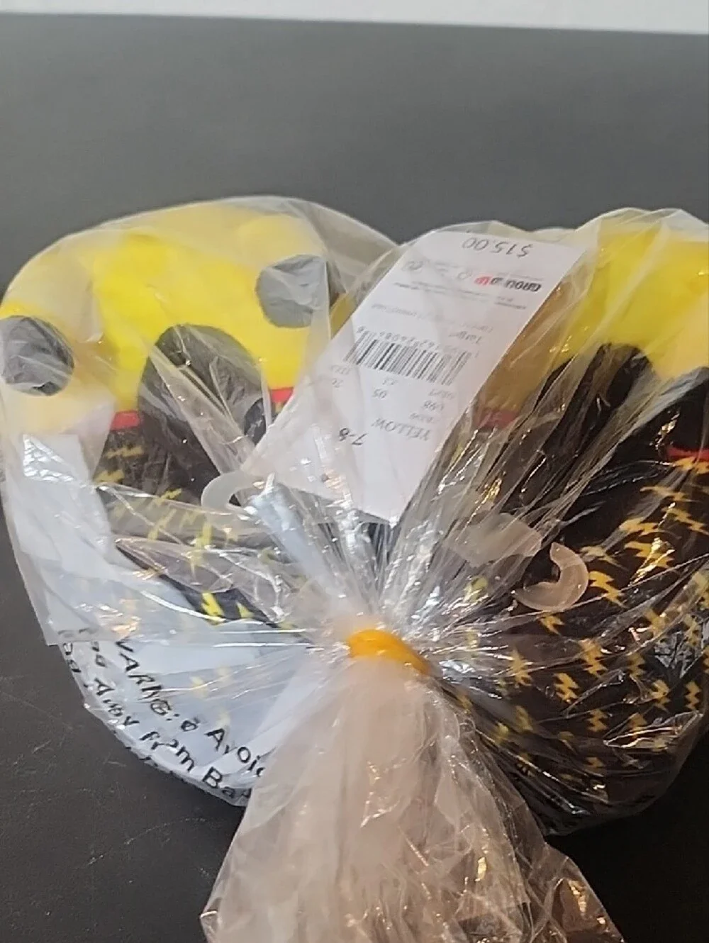 Kids Yellow Pikachu-Inspired Plush Slippers